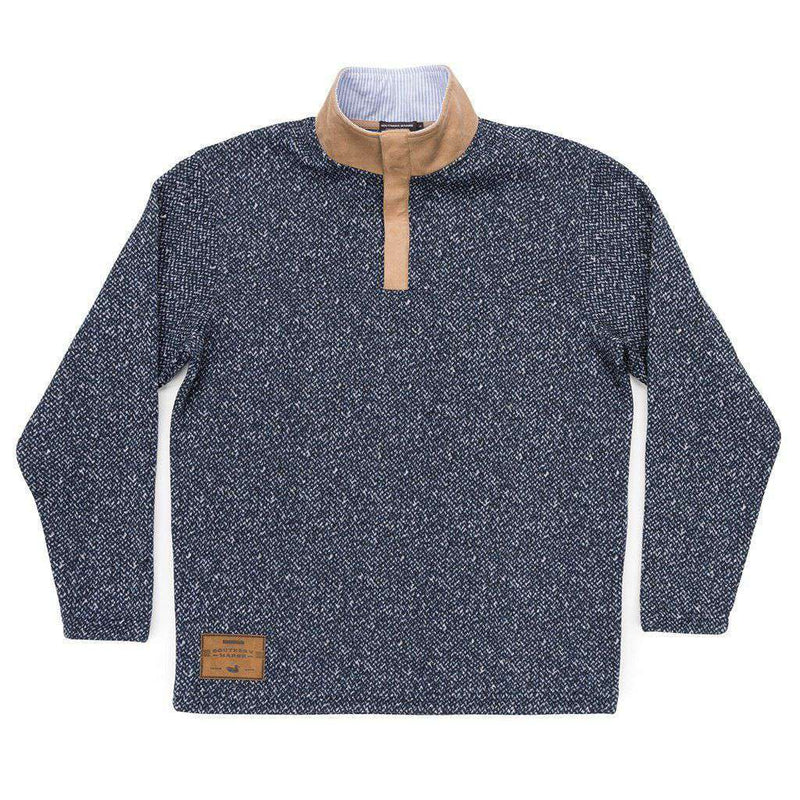 Southern Marsh Cascade Herringbone Pullover in Washed Navy