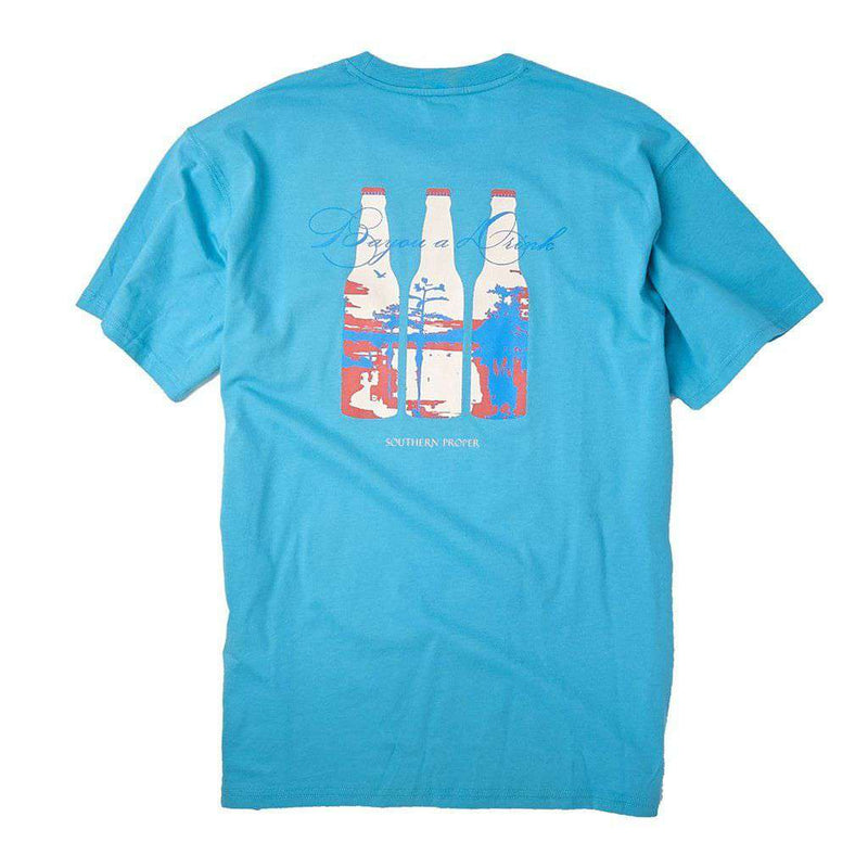 Southern Proper Bayou a Drink Tee in Bay Blue