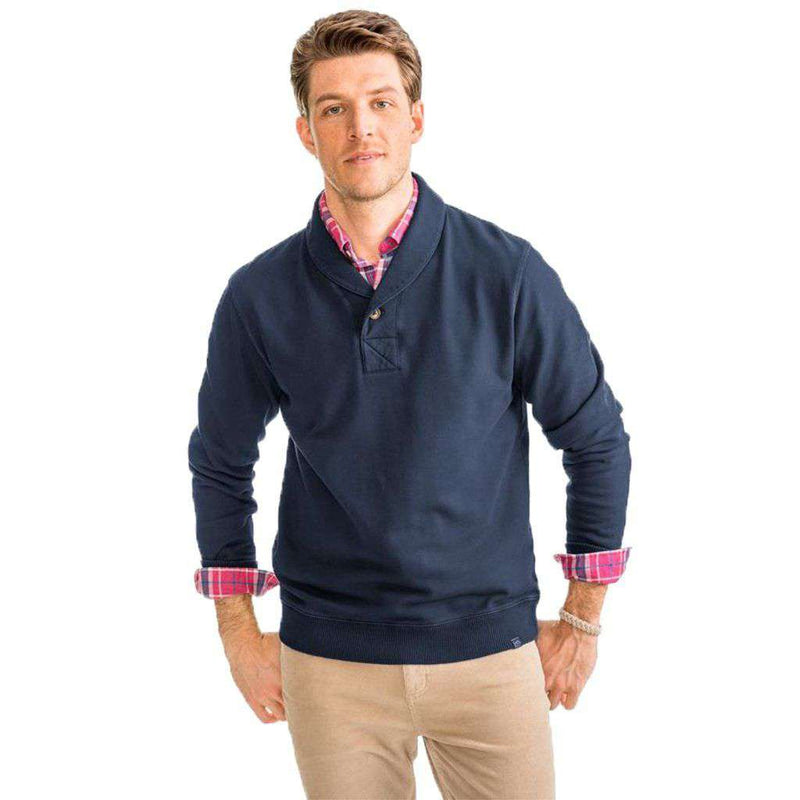Southern Tide Buchthorn Shawl Collar Pullover in True Navy – Country ...