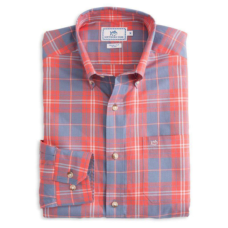 Charleston Station Plaid Sport Shirt in Infinity Blue by Southern Tide ...
