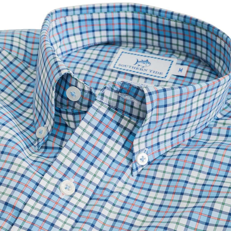 Southern Tide Linville Plaid Intercoastal Performance Shirt in Ocean ...