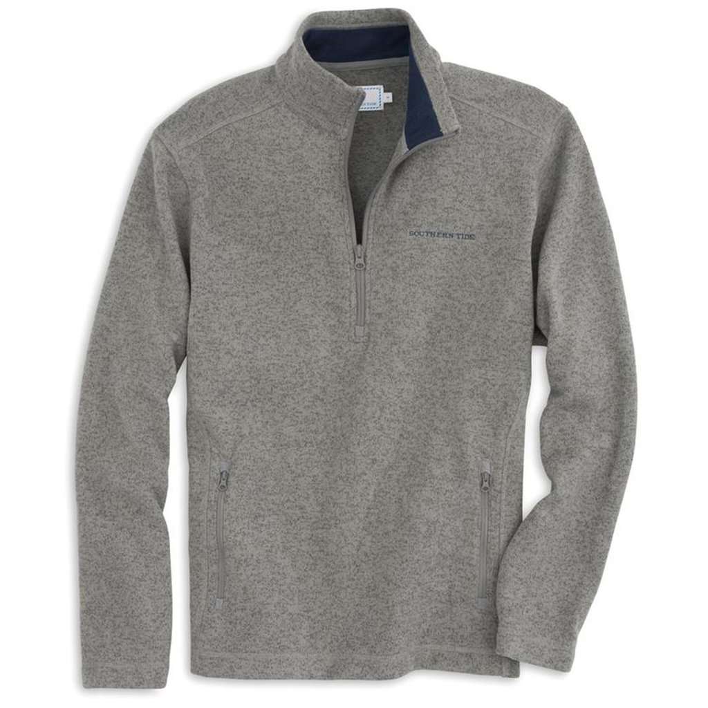 Southern Tide Samson Peak 1/4 Zip Sweater Fleece in Steel Grey