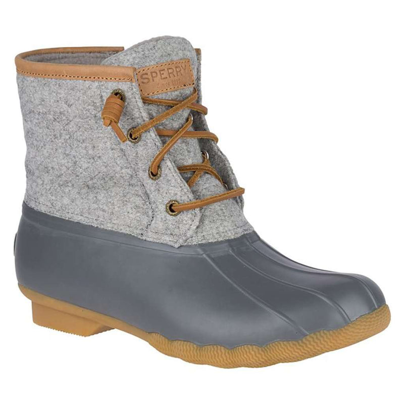 Sperry Women's Saltwater Wool Emboss Duck Boot in Dark Grey – Country ...