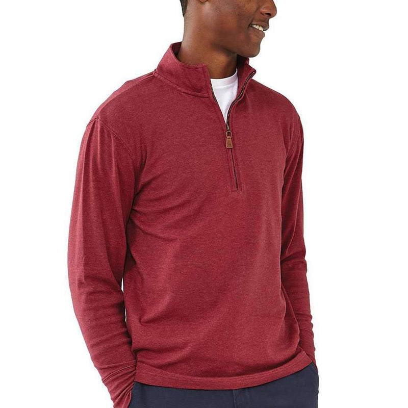 The Normal Brand Puremeso Quarter Zip Pullover in Tibetan Red – Country ...
