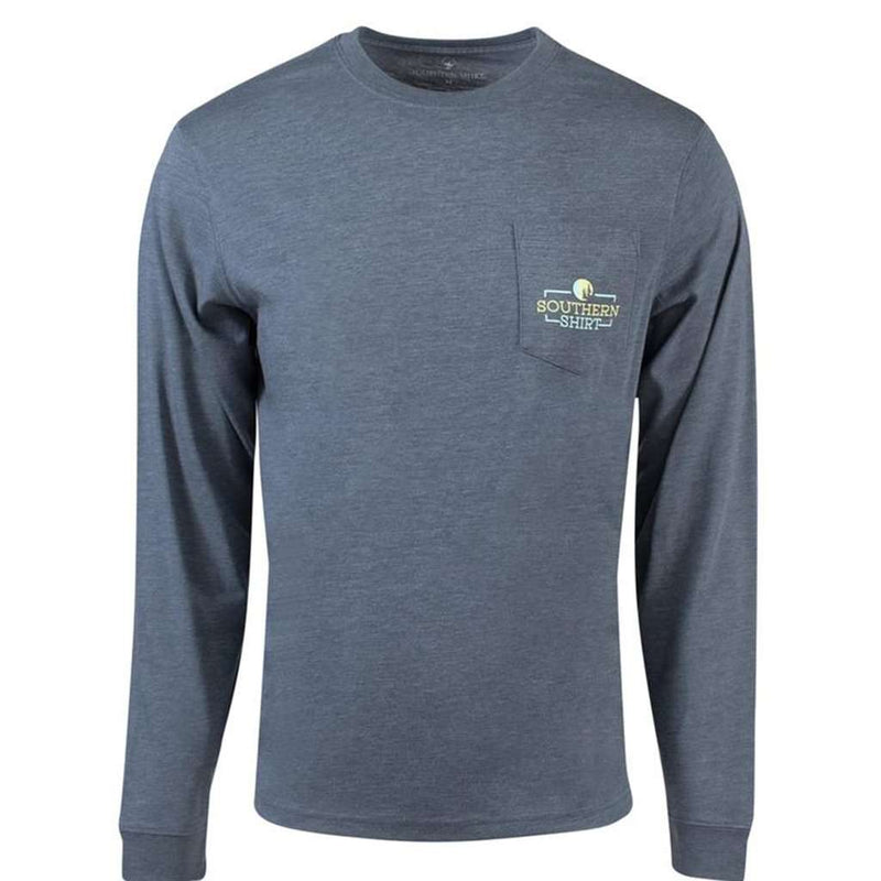 The Southern Shirt Co. Timber Creek Long Sleeve Tee in Slate Blue