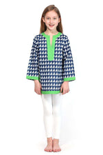 Girl's Annapolis Cotton Tunic in Navy by Malabar Bay