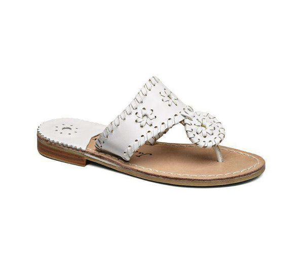 Jack Rogers Girls' Palm Beach Miss Sandal in White – Country Club Prep
