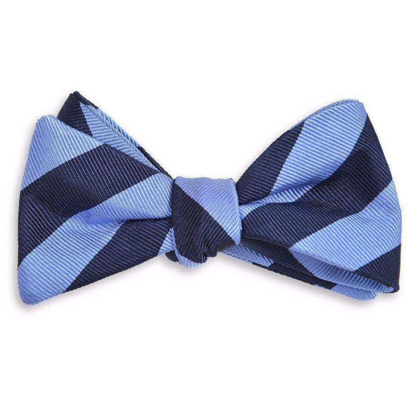 High Cotton All American Stripe Bow Tie in Royal Blue and Navy