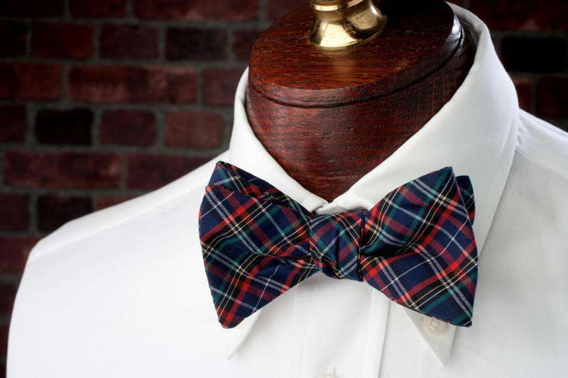 High Cotton Leighton Cove Bow Tie in Navy, Red and Green Plaid ...