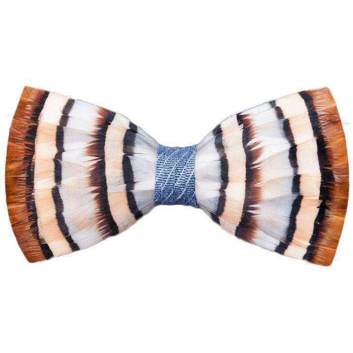 Original Feather Bow Tie in Blue Chuka by Brackish Bow Ties