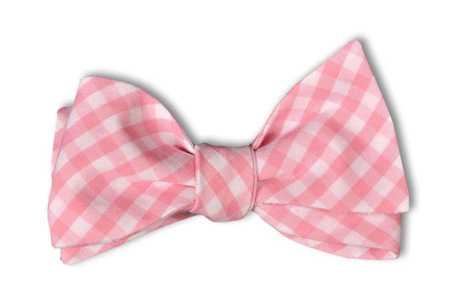 High Cotton Pale Pink Gingham Check Bow Tie – Country Club Prep