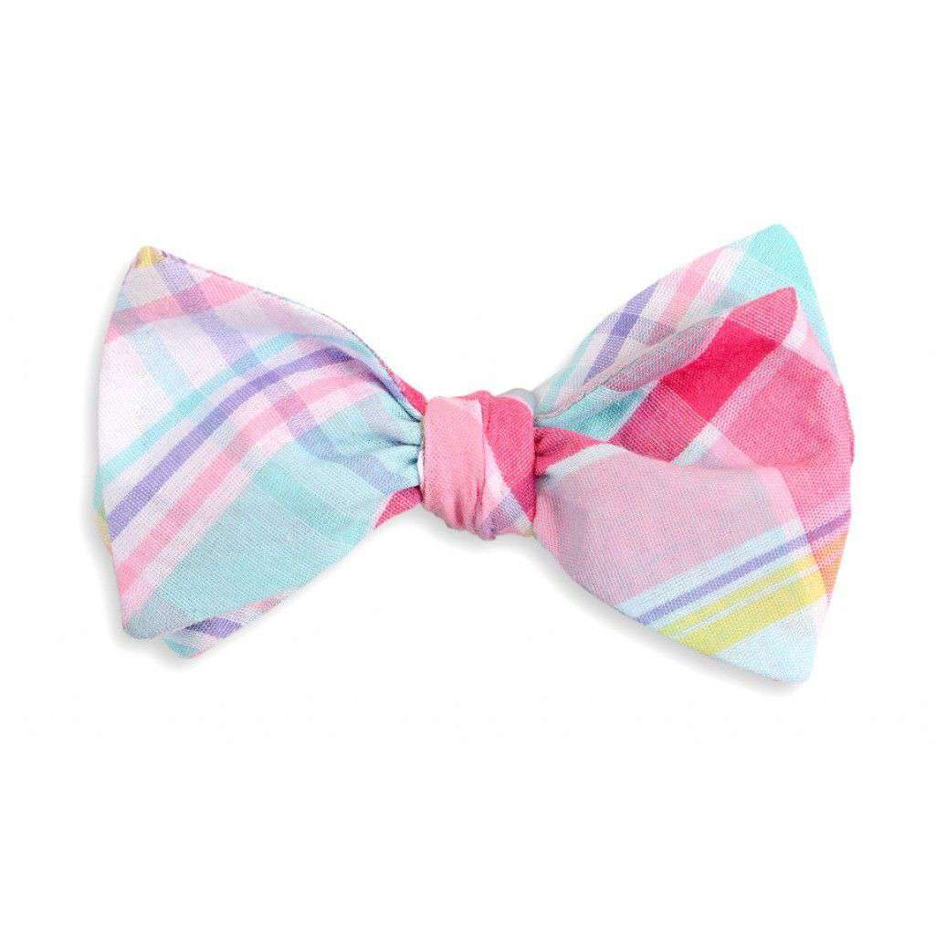 High Cotton Palmetto Madras Plaid Bow Tie