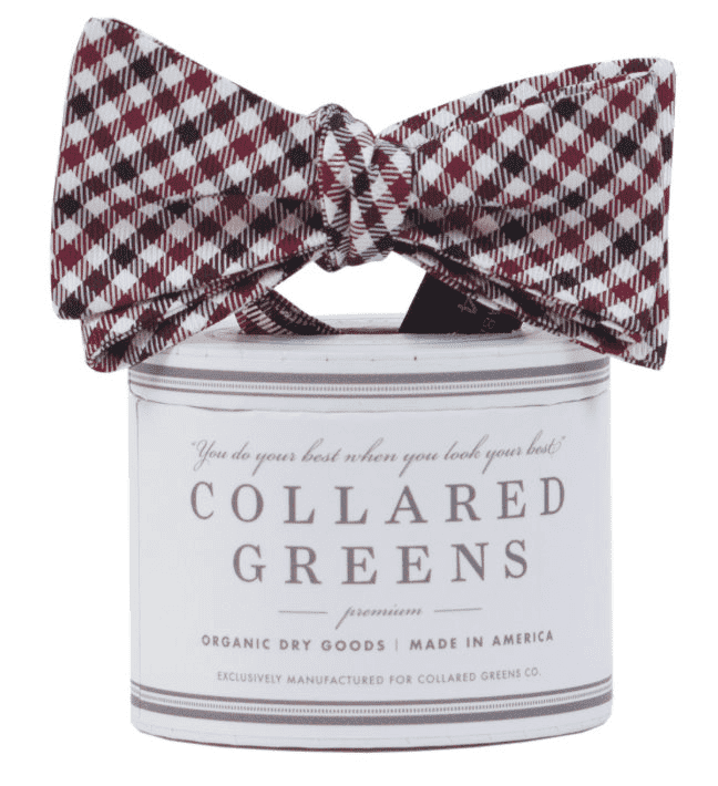 The Mitchell Bow in Garnet/Black by Collared Greens - Country Club Prep