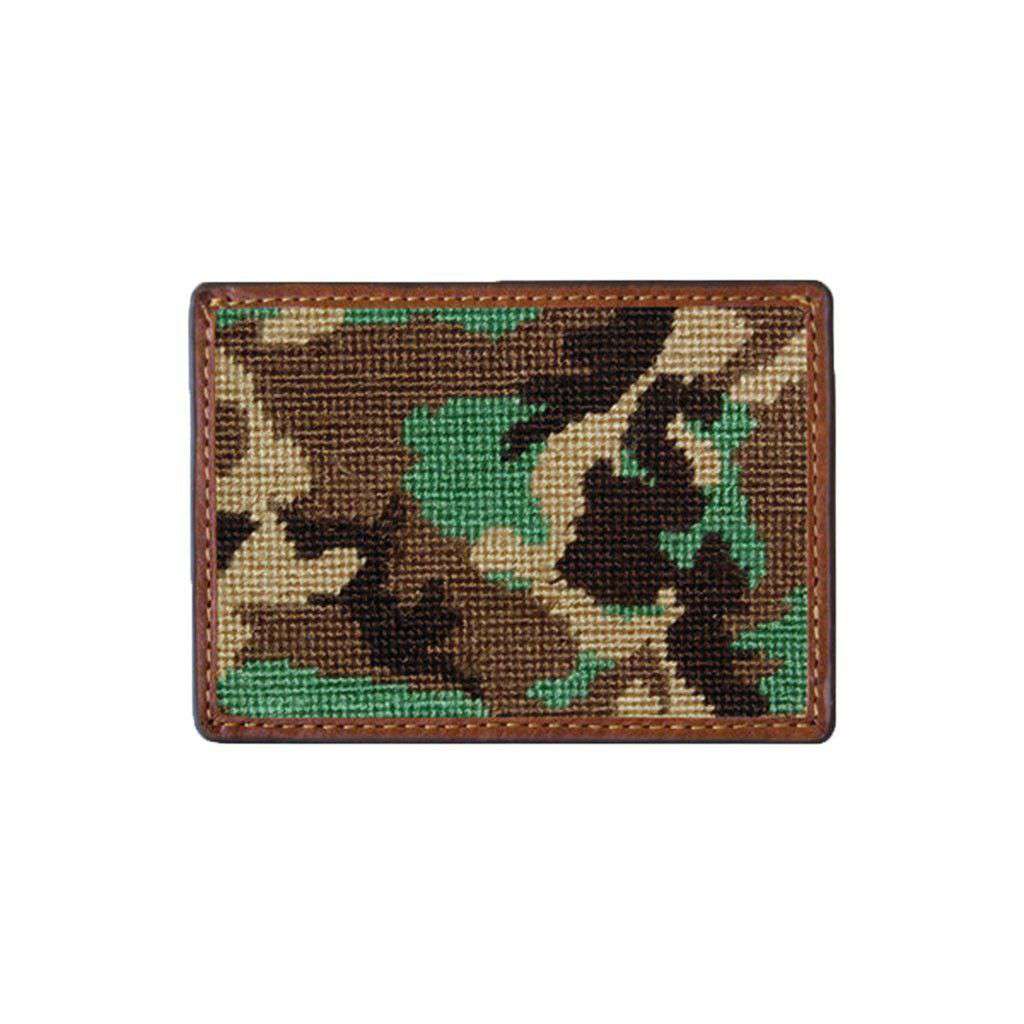 Camo Needlepoint Credit Card Wallet by Smathers & Branson