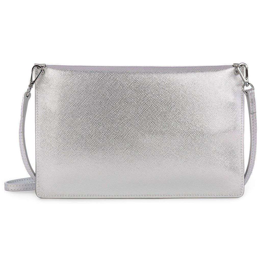 Lancaster Paris Crossbody Clutch in Silver – Country Club Prep