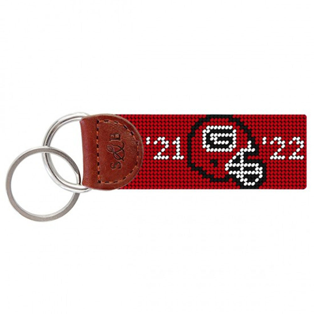 Georgia 2022 Back to Back National Championship Needlepoint Key Fob by Smathers & Branson