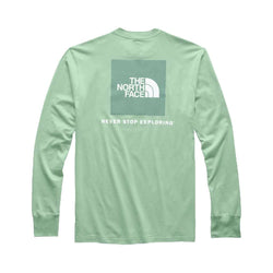 the north face men's long sleeve red box tee