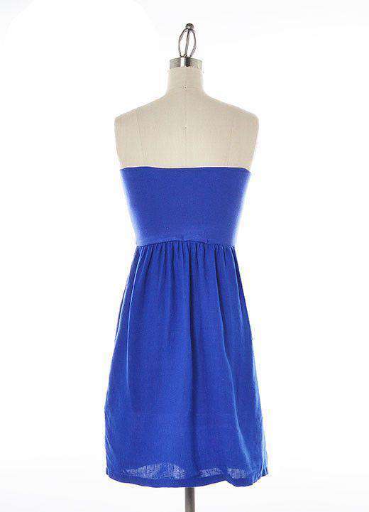 royal blue linen dress