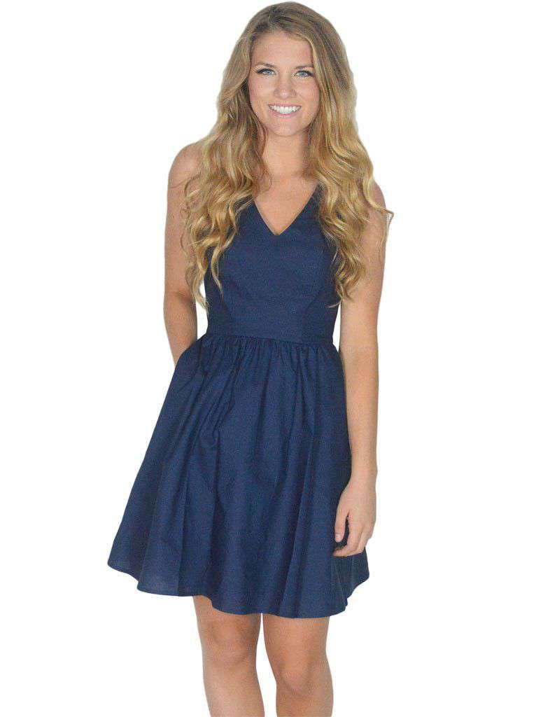 Lauren James The Augusta Dress in Navy Blue