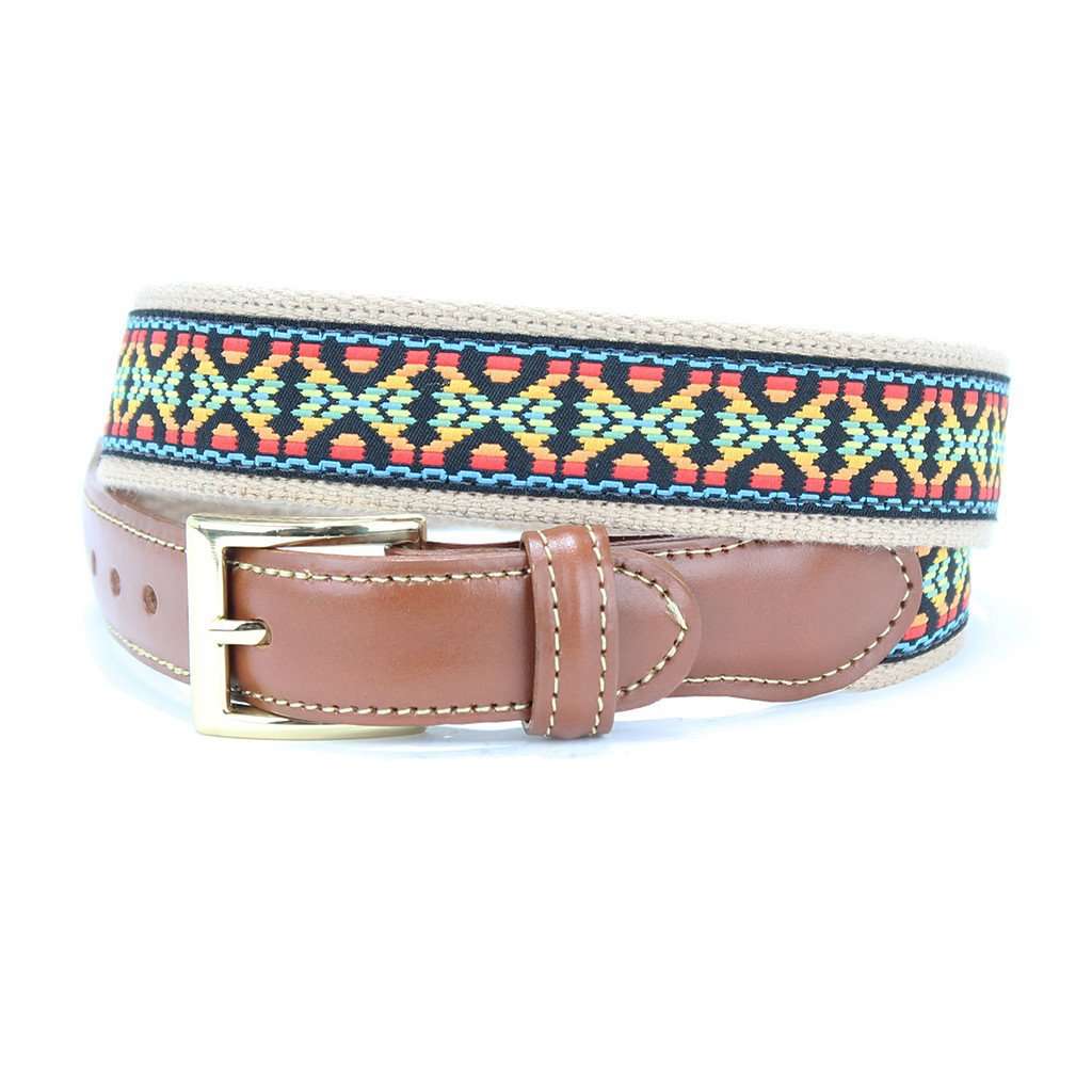 Nemo's Doom Fish Hook Leather Tab Belt by Country Club Prep