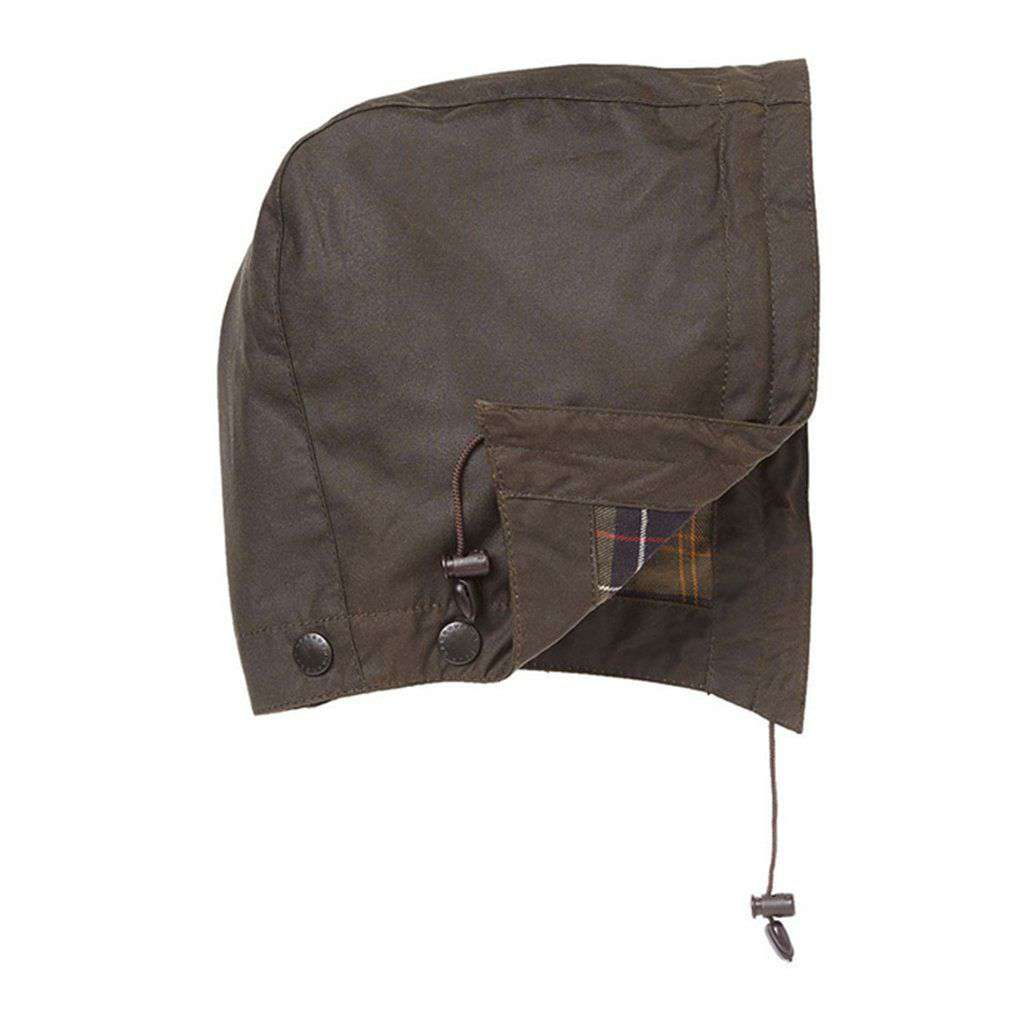 barbour sylkoil hood olive