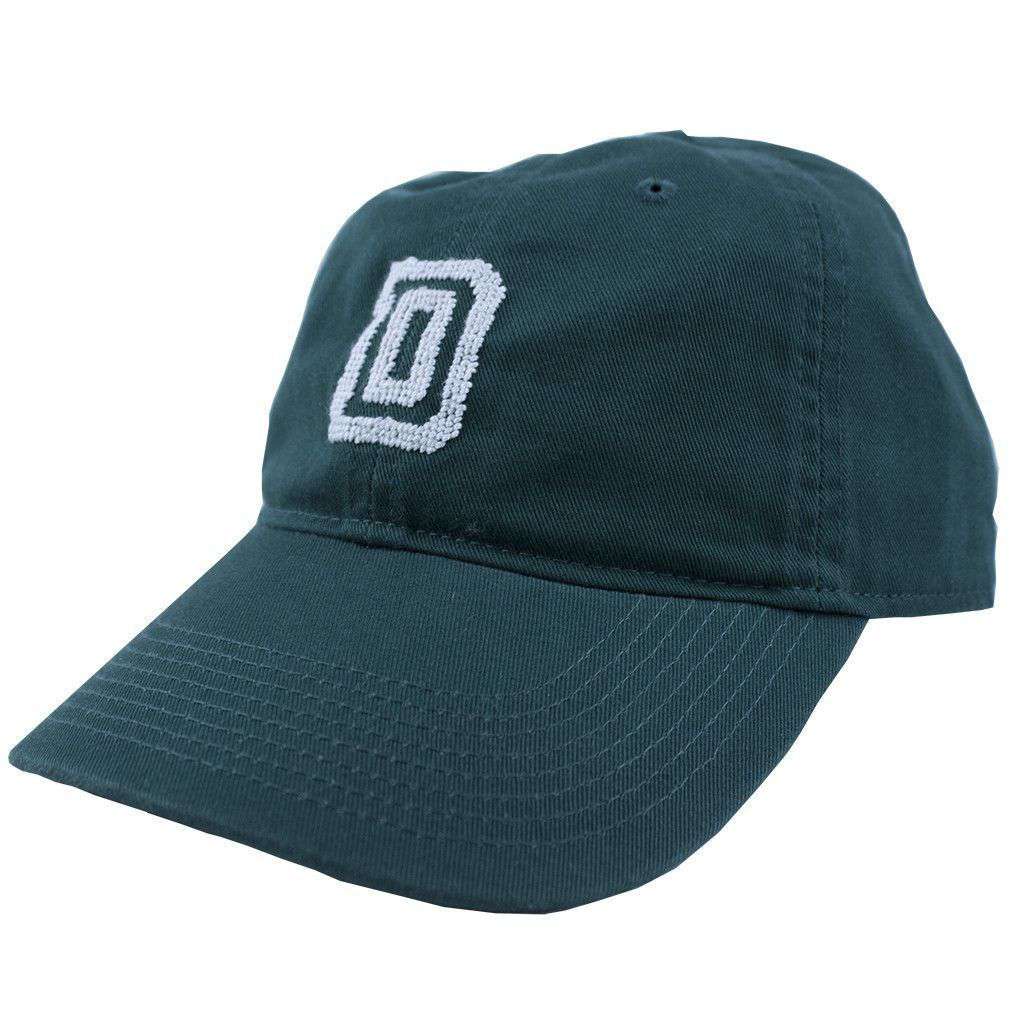 Smathers and Branson Dartmouth College Needlepoint Hat in Hunter Green