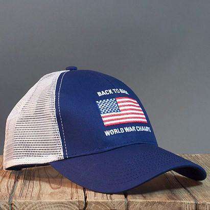 Rowdy Gentleman Stitch Back to Back World War Champs Mesh Hat in Navy ...
