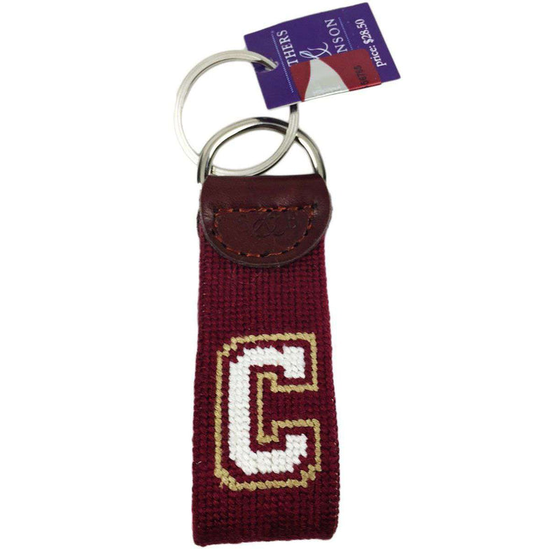 Smathers and Branson College of Charleston Needlepoint Key Fob in Red