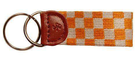 University of Tennessee Checkered Needlepoint Key Fob by Smathers & Branson