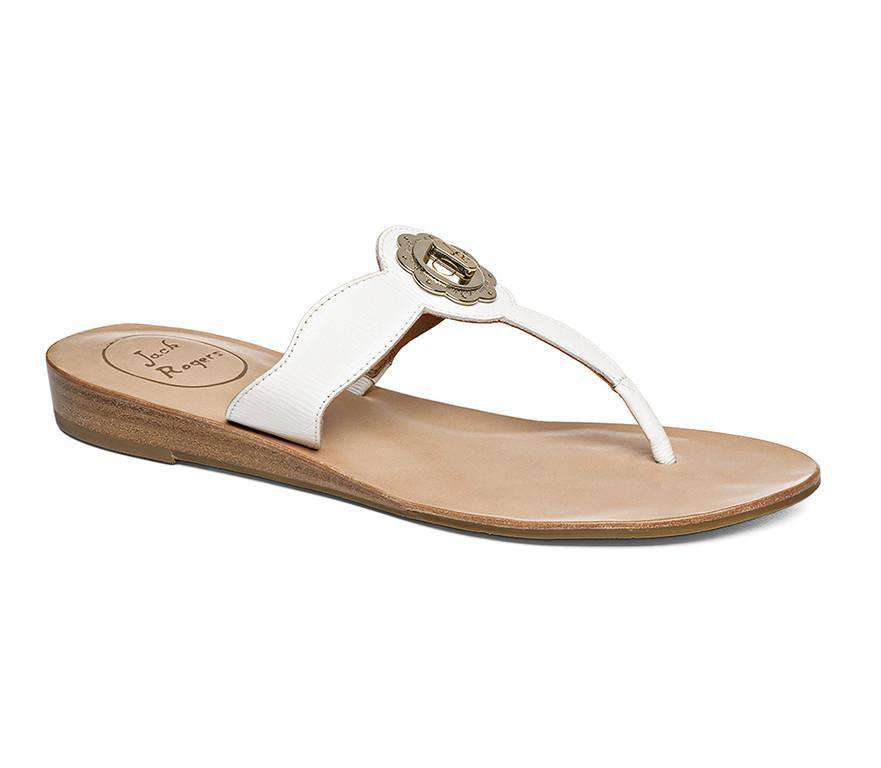 Jack Rogers Larissa Sandal in White – Country Club Prep