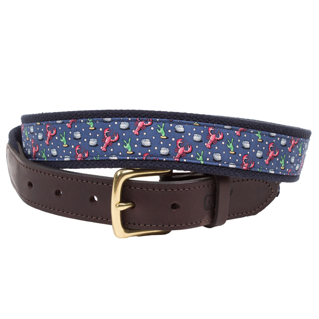 Lobster Canvas Club Belt by Vineyard Vines