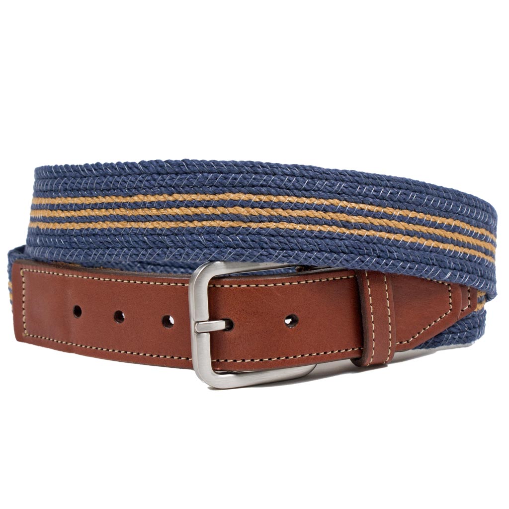 Leather Tab Cotton Braided Belt by Martin Dingman – Country Club Prep