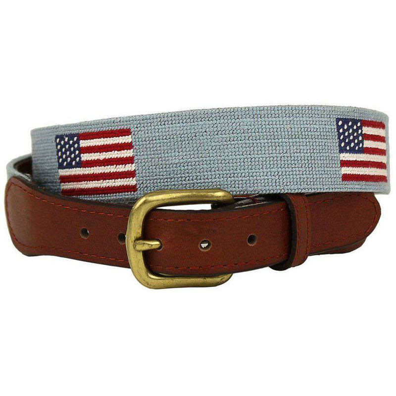 american flag needlepoint belt