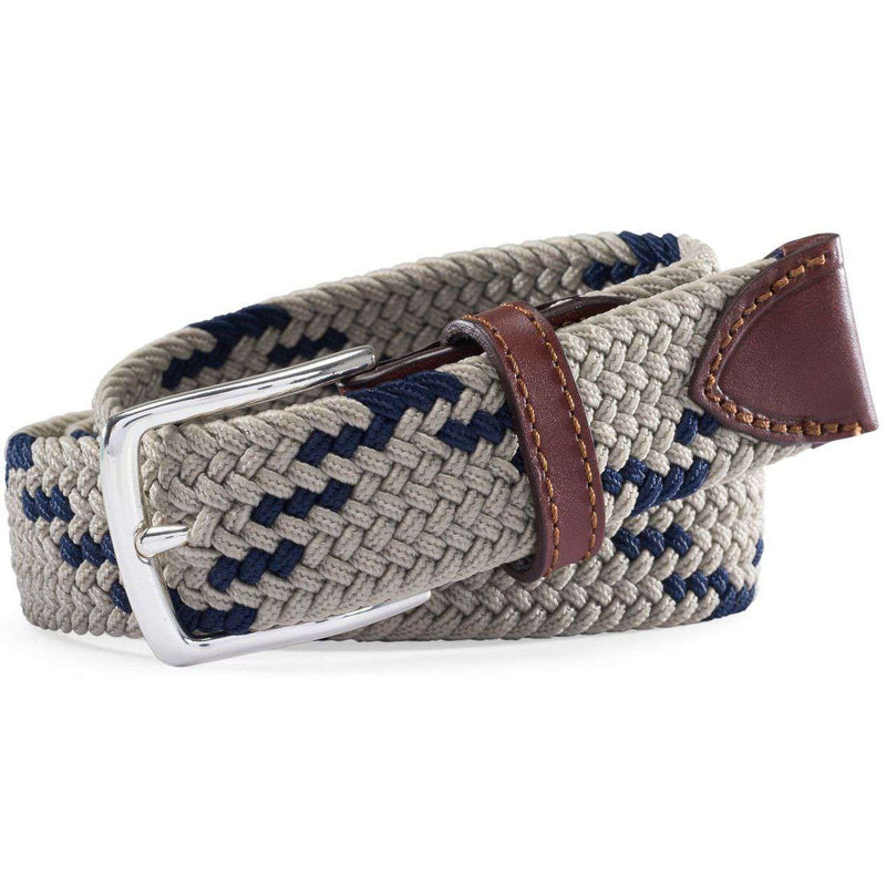 Southern Tide Braided Web Belt in Sandstone Khaki