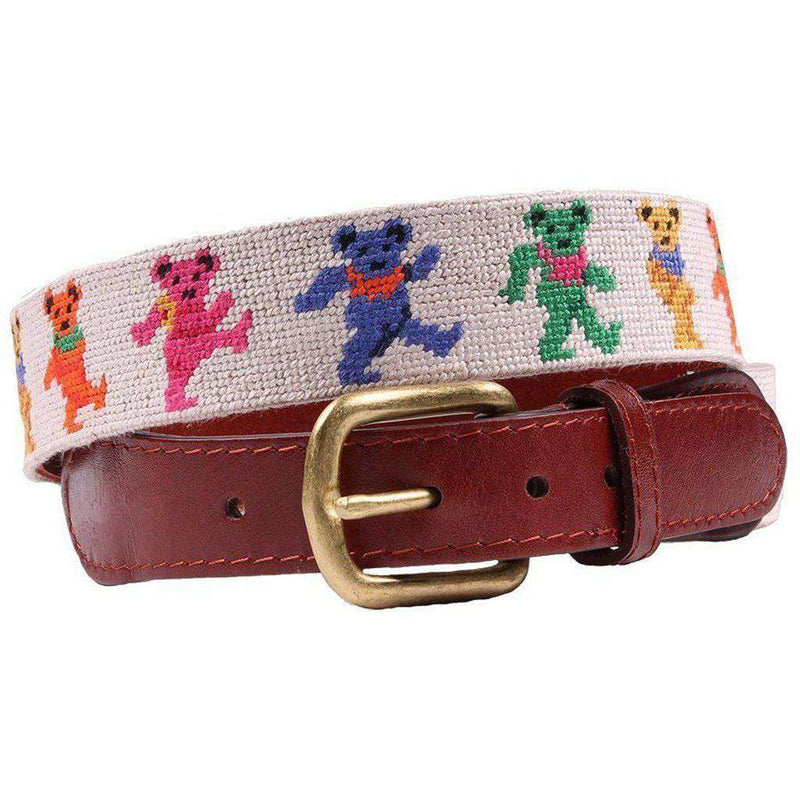 dancing bears needlepoint belt