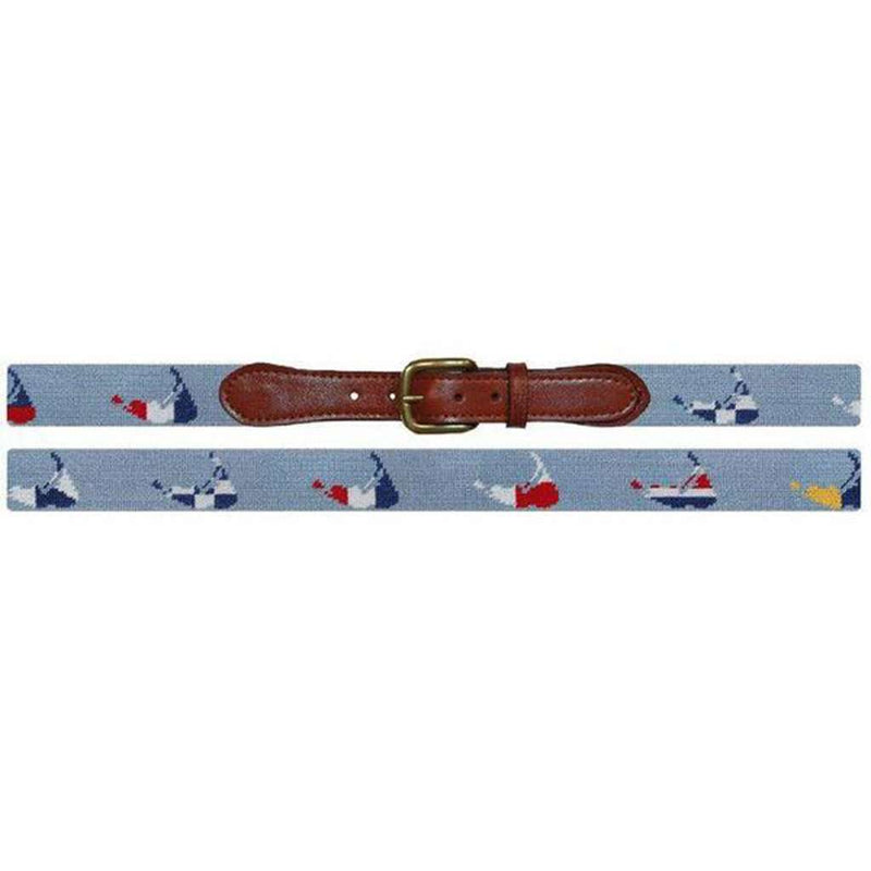 Smathers and Branson Nantucket Nautical Needlepoint Belt in Antique ...