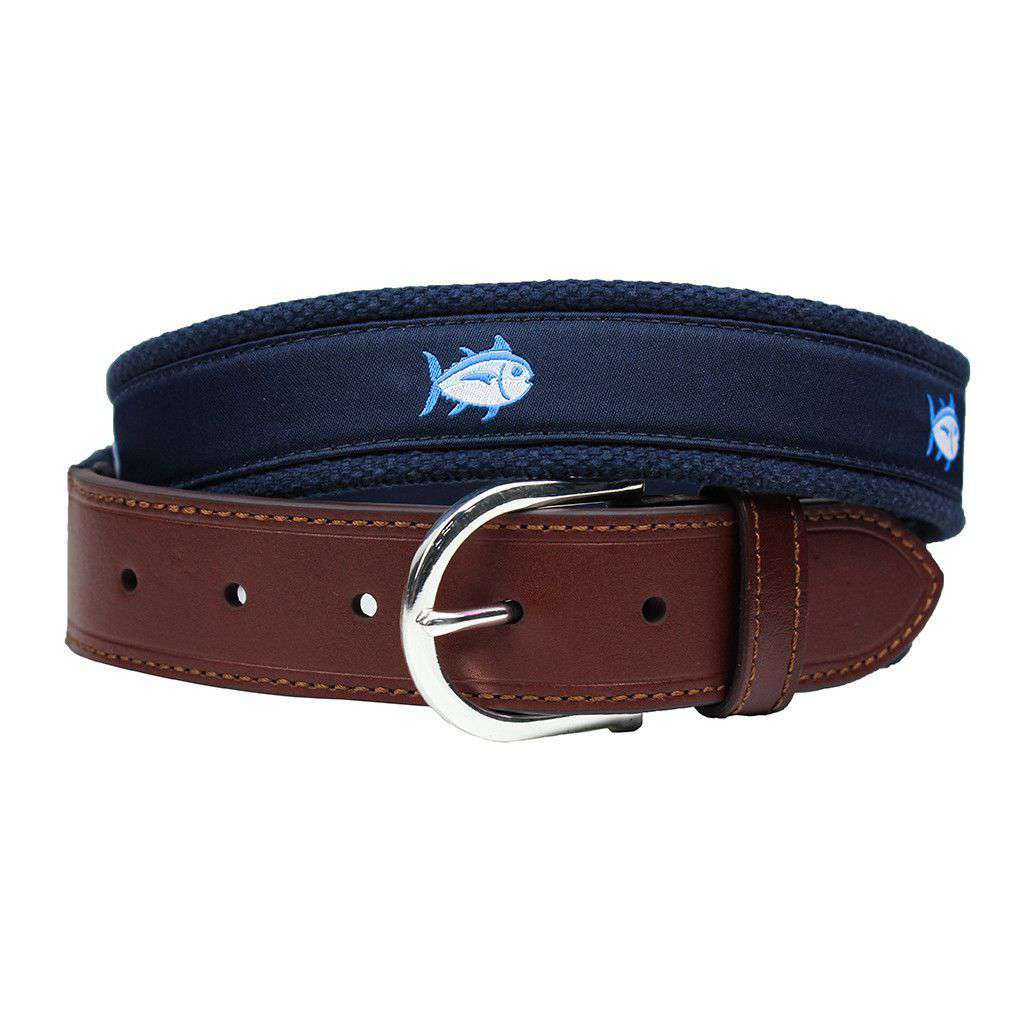 Southern Tide Skipjack Ribbon Belt in True Navy