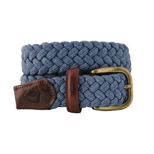 Bucks Club The Nautilus Woven Rayon Belt in Jeans Blue – Country Club Prep