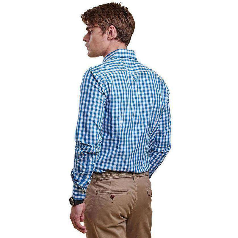 Barbour Auton Tailored Fit Button Down in Aqua – Country Club Prep