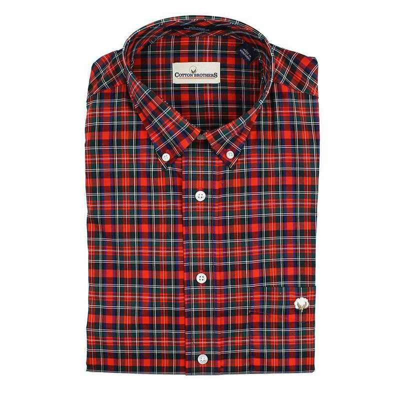 Cotton Brothers Button Down in Red Plaid