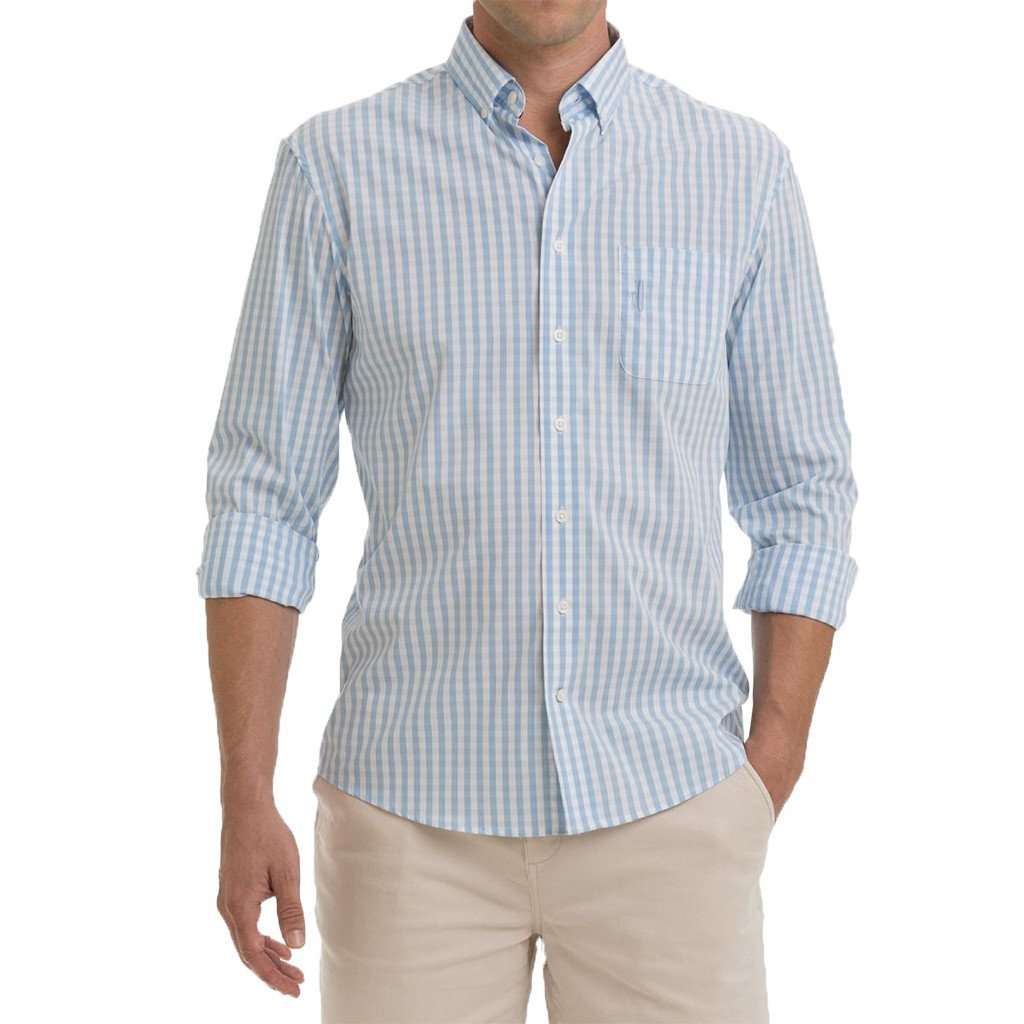 JOhnnie-O Hardy Prep-Formance Button Down in Cloud Blue – Country Club Prep