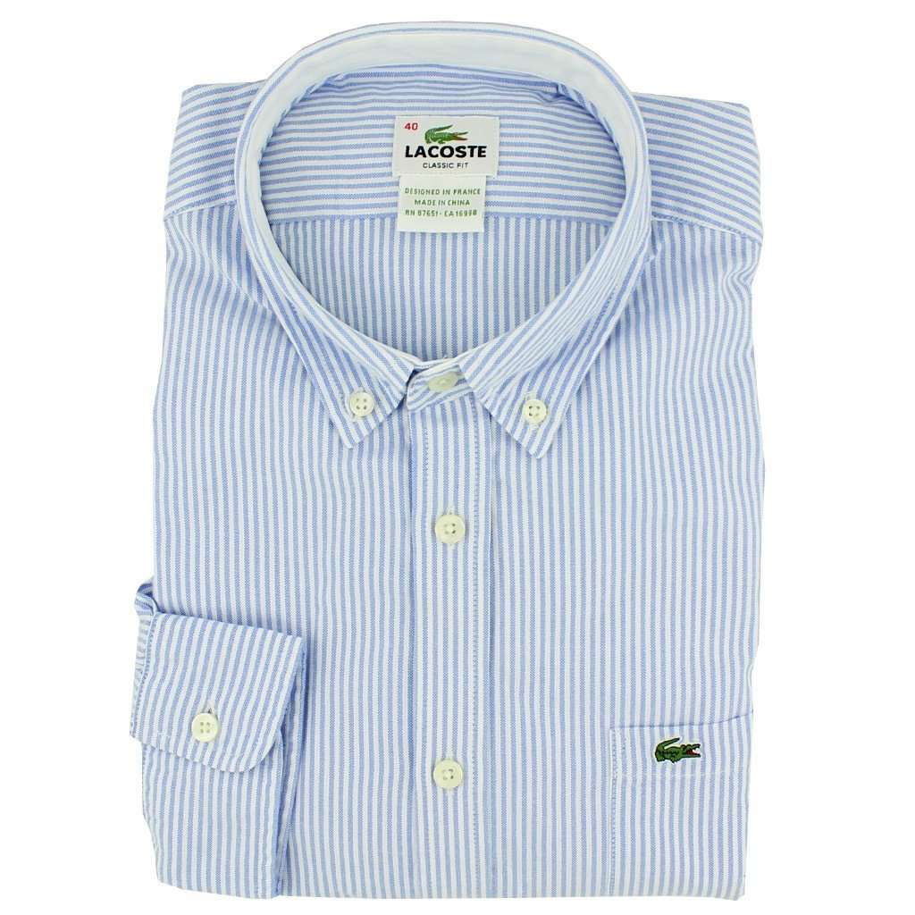 lacoste long sleeve button down