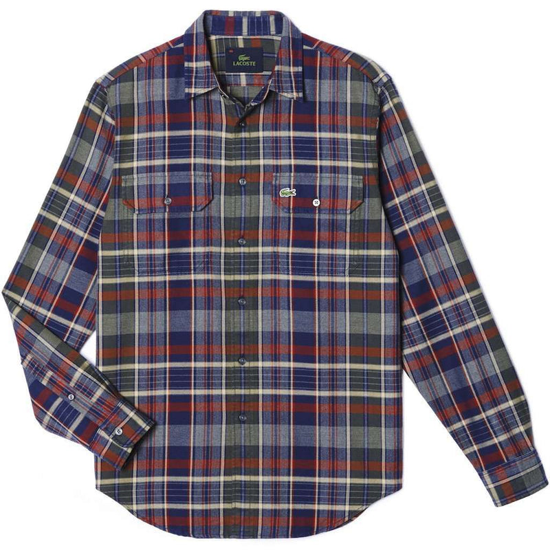 lacoste flannel shirt