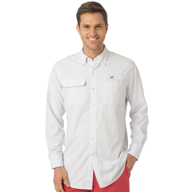 Download Southern Tide Marlin Check Fishing Shirt in Classic White