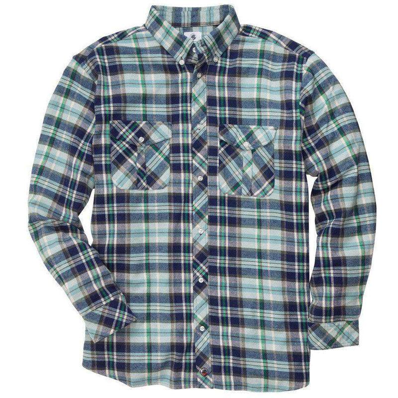 Southern Proper Sportsman Field Flannel Shirt in Blue