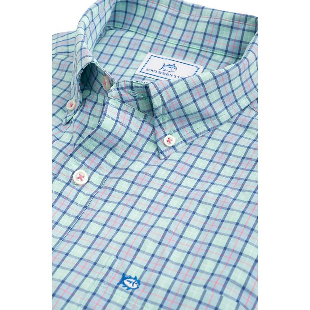 Southern Tide Tortuga Plaid Intercoastal Performance Shirt in Offshore ...