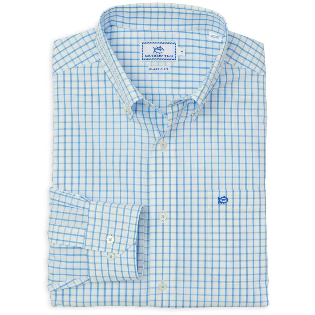 Southern Tide Wando Check Sport Shirt in Ocean Channel – Country Club Prep