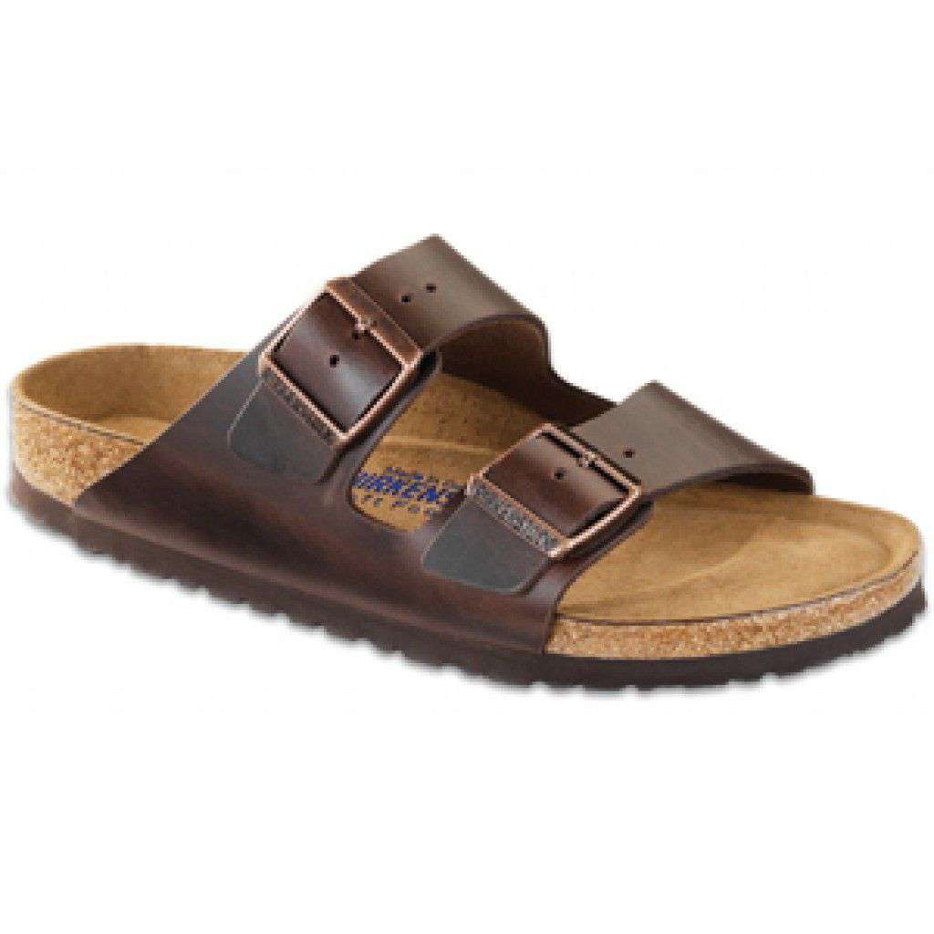 Birkenstock Arizona Sandal with Soft Footbed in Brown Amalfi Leather