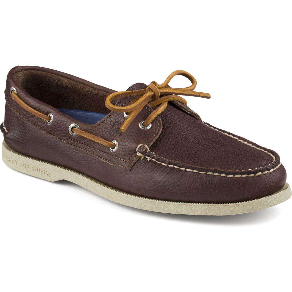 Sperry Men's Authentic Original Tumbled 2-Eye Boat Shoe in Brown