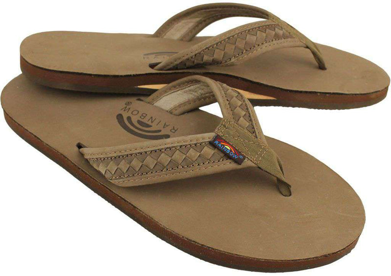 Rainbow Sandals The Bentley Men's Premier Leather Top and Woven Strap ...